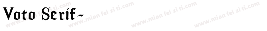 Voto Serif字体转换
